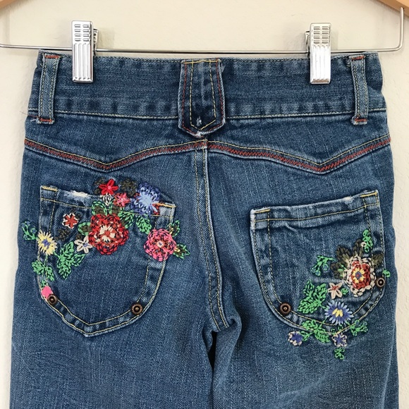 🌼mary-kate & ashley Boho Embroidered Jeans Sz 7🌼 - Picture 3 of 8